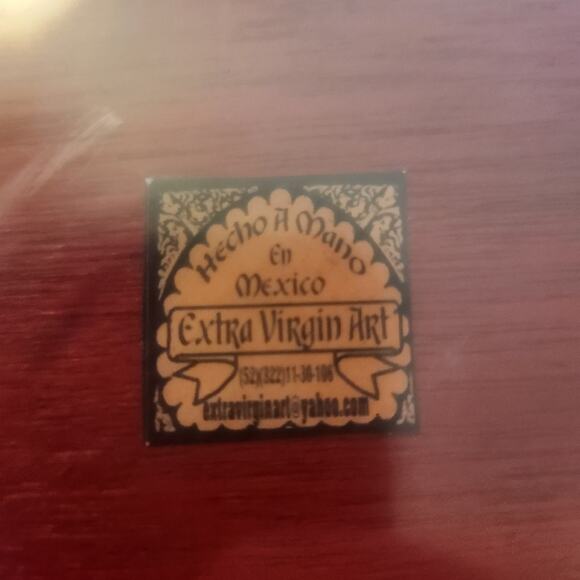 Wooden Day Of The Dead Photo Frame, Made in Mexico 5x3.5 - Picture 3 of 4